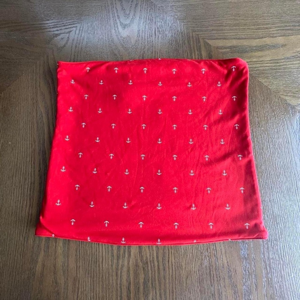 Wild Fable ButterBliss Reversible Tube Top Red Anchor Navy Blue Strapless Medium